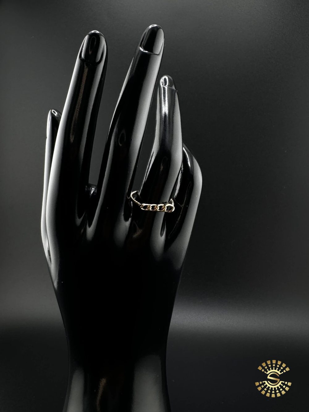 Gold Chain Link Ring - Image 6