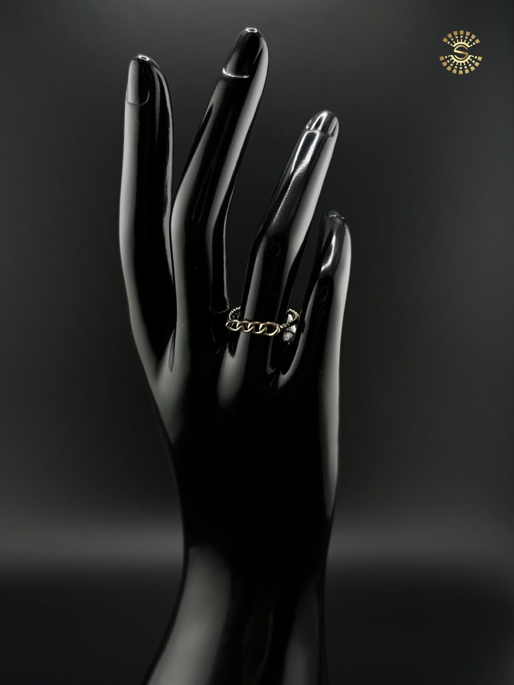 Gold Chain Link Ring - Image 4