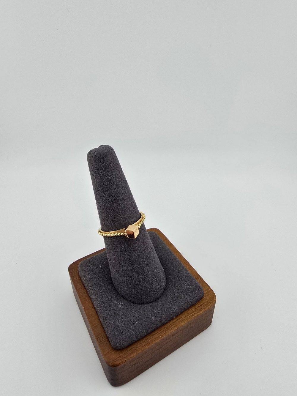 18K cube with chain gold ring - Image 14
