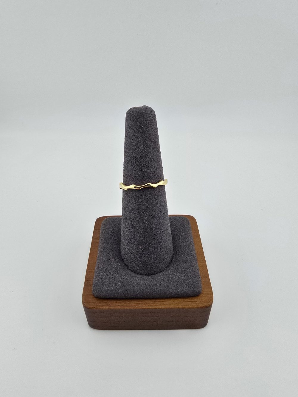 Gold Curved Minimalist Ring - Image 10
