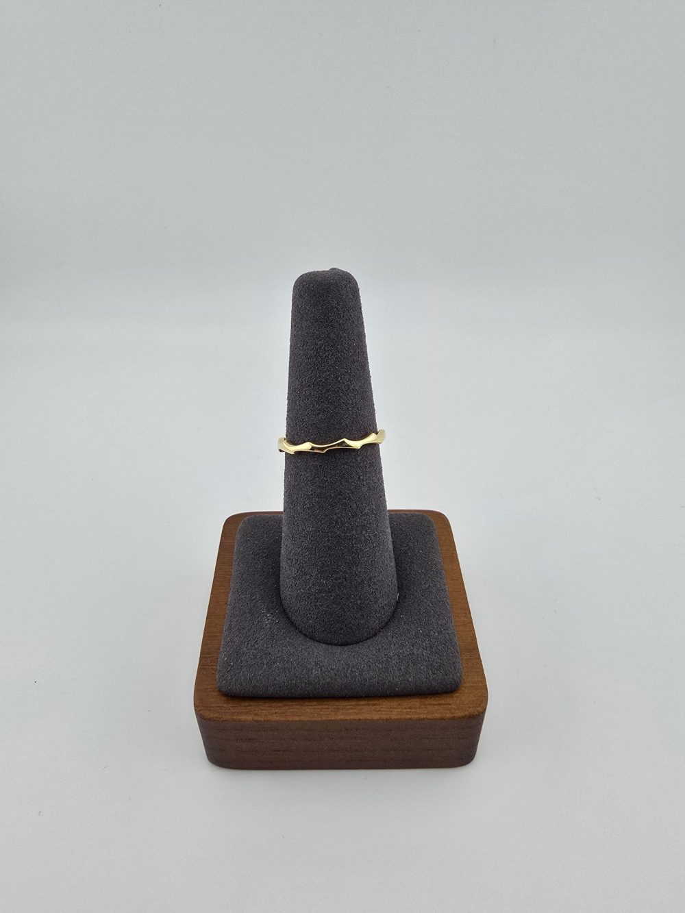 Gold Curved Minimalist Ring - Image 12