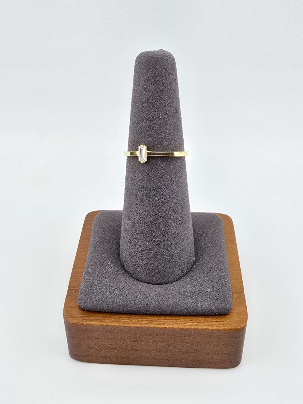Gold Single Baguette Diamond Ring