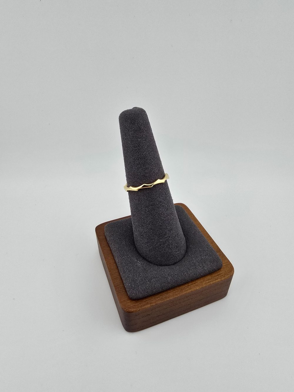 Gold Curved Minimalist Ring - Image 9