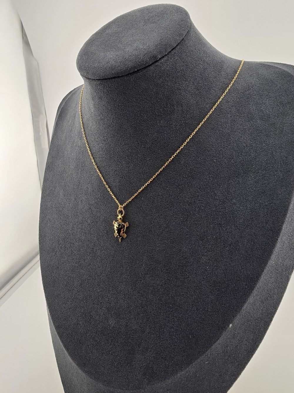 Golden and Black Turtle Pendant Necklace - Image 6