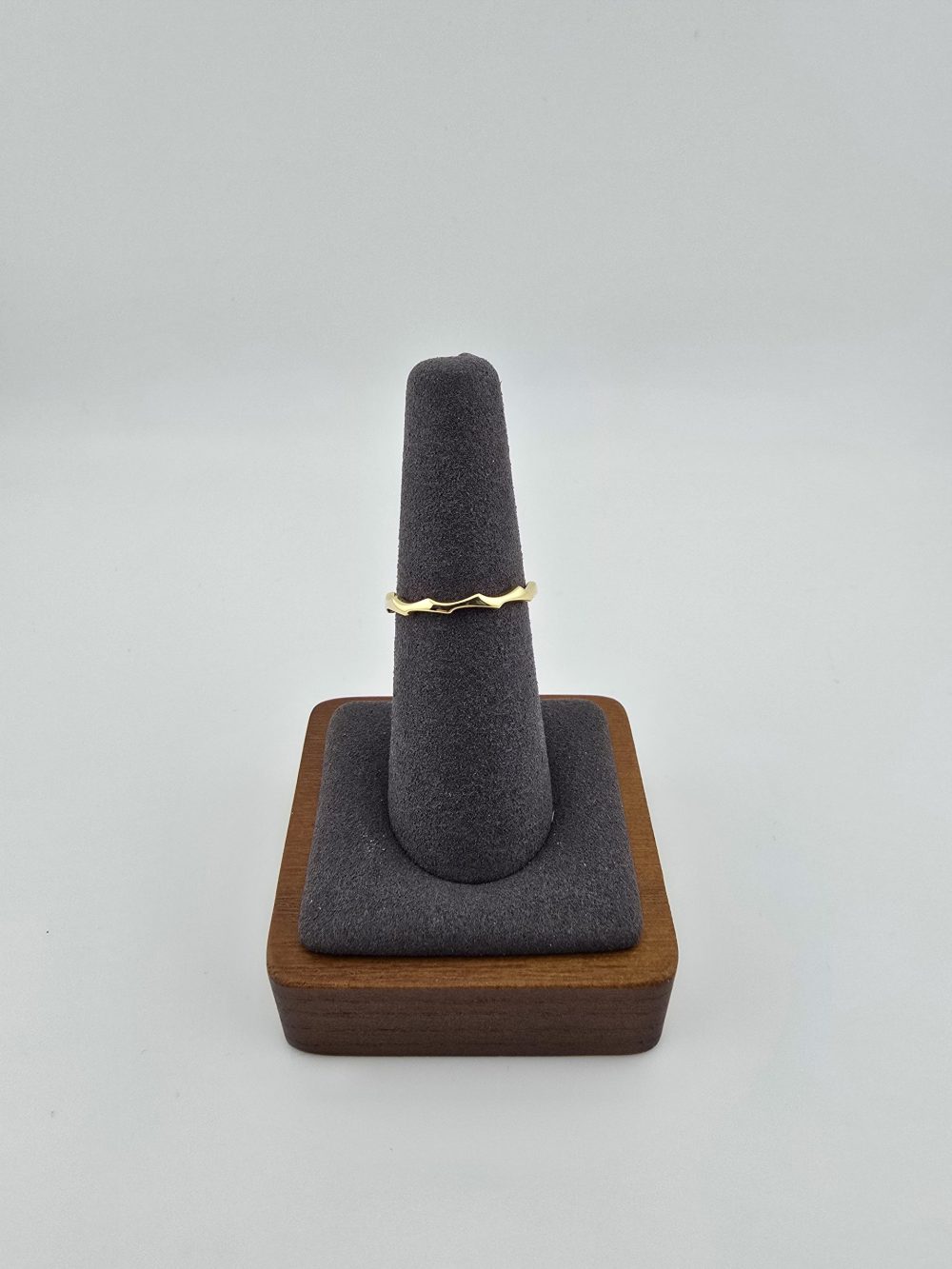 Gold Curved Minimalist Ring - Image 8