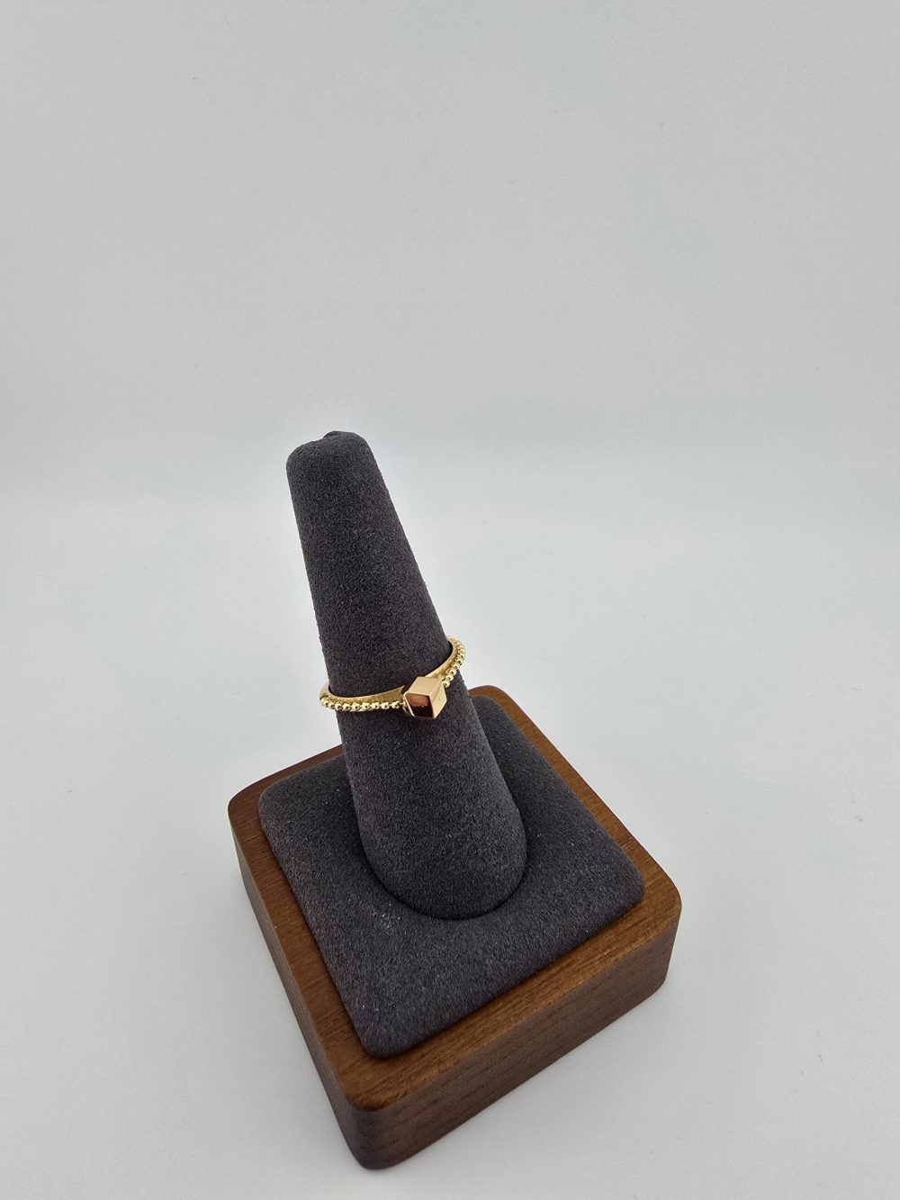 18K cube with chain gold ring - Image 8